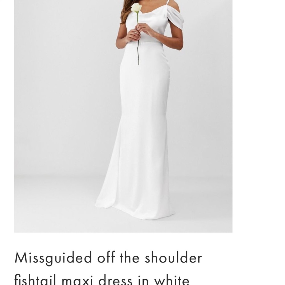 White wedding gown/bridesmaid maxi dress